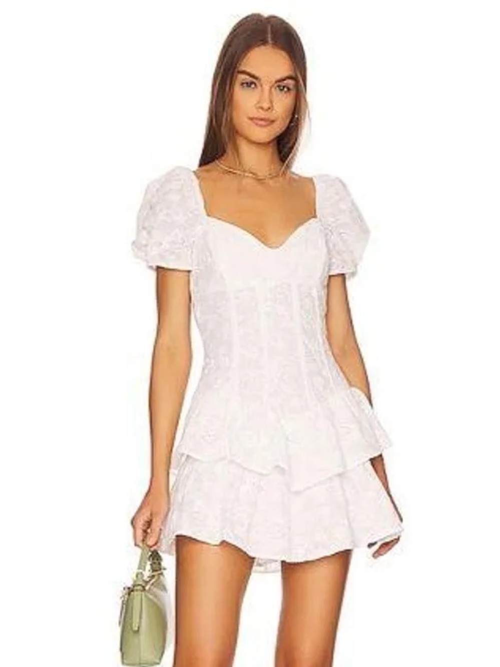 Bardot Broderie Corset Mini Dress